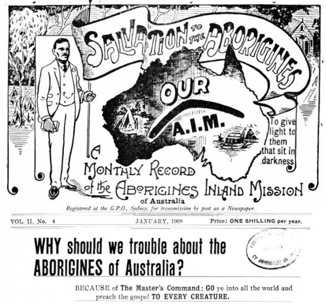 "Our AIM" journal extract 1909. AIATSIS